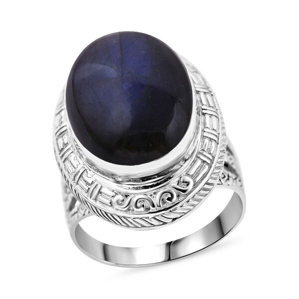 Royal Bali - Labradorit Ring 925 Silber (Gr&ouml;&szlig;e 19.00) ca. 17.06 ct image number 0