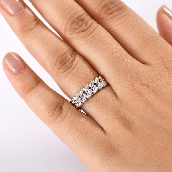 LUXURIANT SI-GH Labor Diamant Ring, 925 Silber rhodiniert - 0,25 ct. image number 3