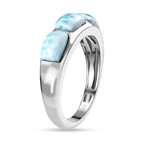 Larimar Ring, 925 Silber platiniert (Gr&ouml;&szlig;e 17.00) ca. 2.35 ct image number 4