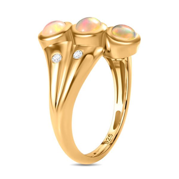 AA Natürlicher, äthiopischer Welo Opal und Zirkon-Ring - 0,76 ct. image number 6