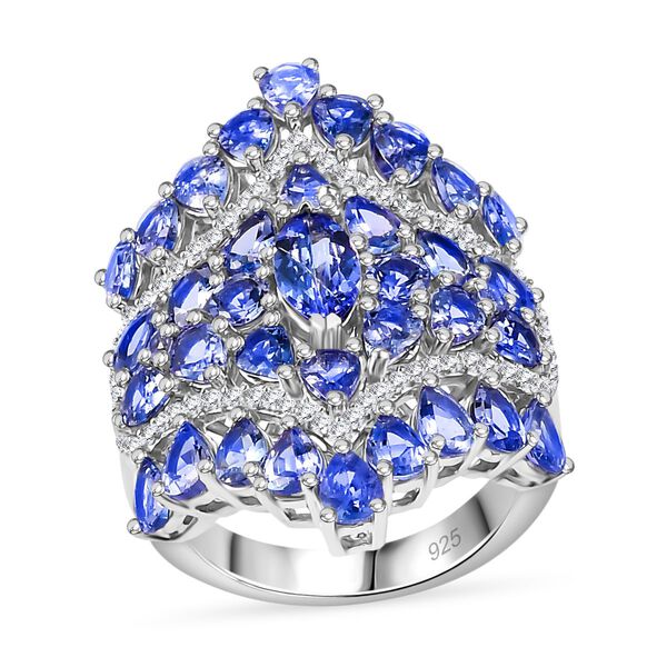 Tansanit Ring 925 Silber rhodiniert (Größe 18.00) ca. 6,16 ct image number 4