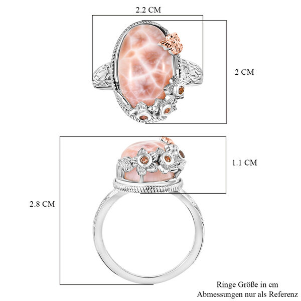 D&rsquo;joy AA Natrolith, Nat&uuml;rlicher Champagner Zirkon Ring 925 Silber (Gr&ouml;&szlig;e 19.00) ca. 7,17 ct image number 7