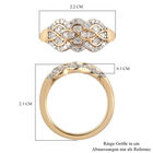 Diamant-Ring, 925 Silber Gelbgold Vermeil  ca. 0,33 ct image number 6