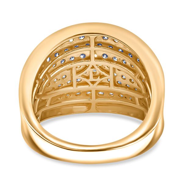 LUXURIANT DIAMANT - Lab Grown Diamant SI-GH Ring 925 Silber 750 Gelbgold Vermeil (Größe 18.00) ca. 1,52 ct image number 5