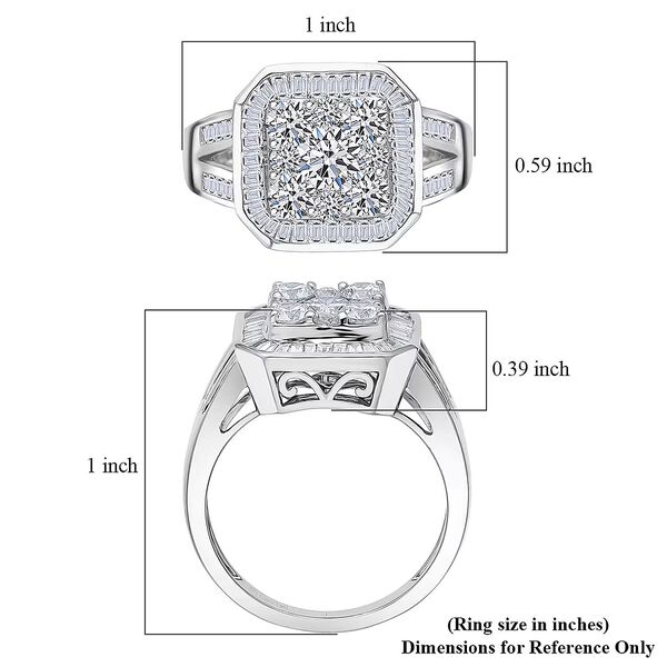 LUXURIANT DIAMOND - Lab Grown Diamant SI-GH Ring 925 Silber Rhodiniert (Gr&ouml;&szlig;e 17.00) ca. 1.99 ct image number 6