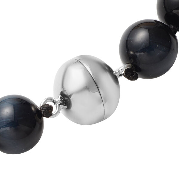 Blaue Tigerauge Halskette ca. 50 cm 925 Silber rhodiniert image number 3