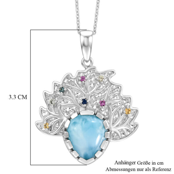 D'Joy Larimar, Mehrfarbig Saphir Schmuckset ca. 50 cm 925 Silber Rhodiniert ca. 5,48 ct. image number 5