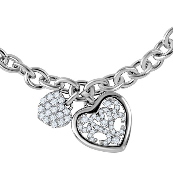 Lustro Stella Weißer Zirkonia Armband ca. 20 cm + 5 cm Extender, 925 Silber rhodiniert image number 1