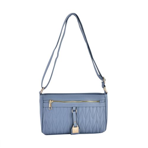 Schultertasche aus Kunstleder, blau image number 0