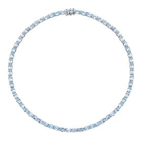 Blautopas 45cm Eternity-Halskette - 60,31 ct.