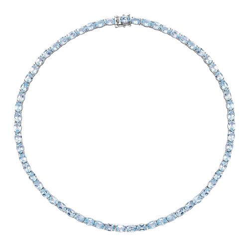 Blautopas 45cm Eternity-Halskette - 60,31 ct. image number 0