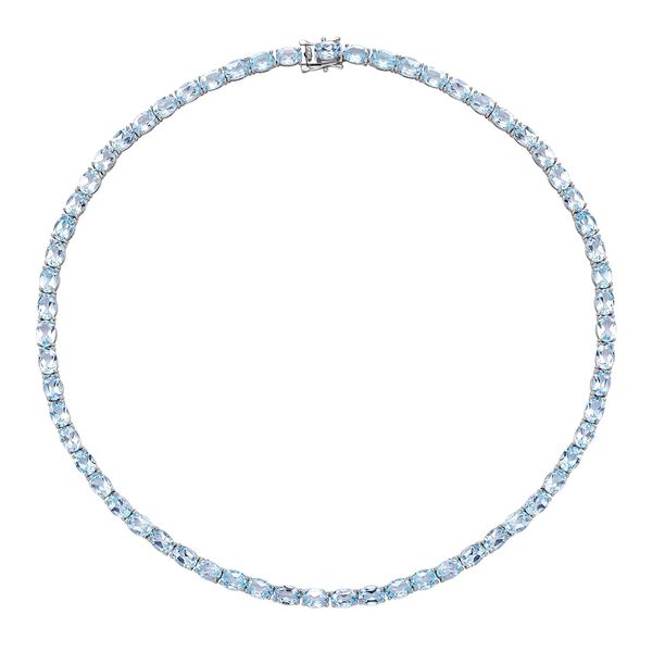 Blautopas 45cm Eternity-Halskette - 60,31 ct. image number 0