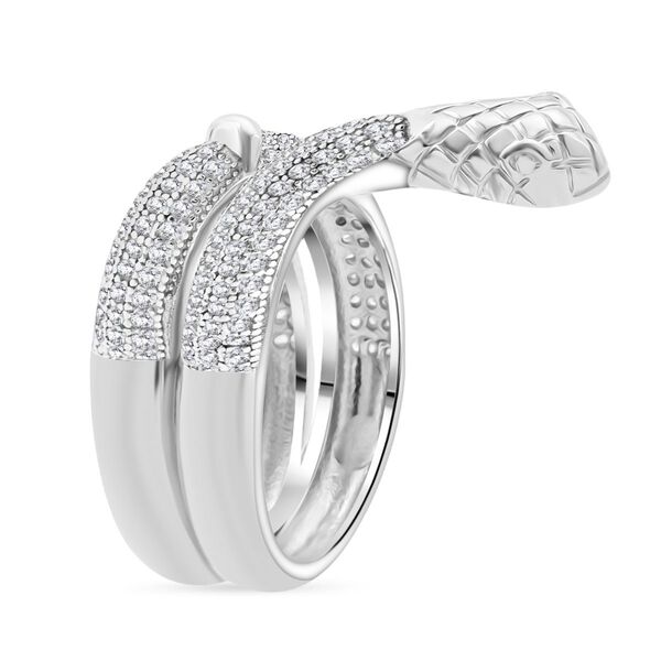 Lustro Stella Wei&szlig;er Zirkonia Schlangen Ring image number 4