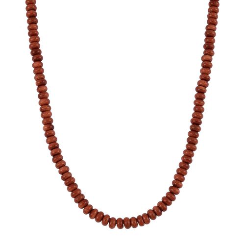Gold Sandstein Halskette ca. 45 cm Reiner Edelstahl ca. 223.00 ct image number 0
