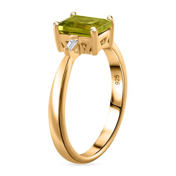 Peridot und Zirkon Ring - 1,78 ct. image number 3