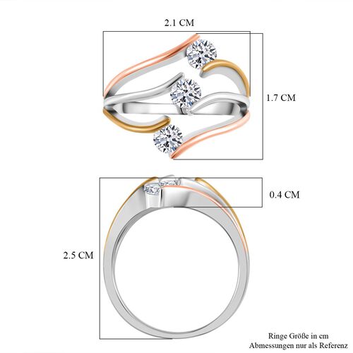 LUXURIANT DIAMOND- Dreifarbiger SI Labor Diamant Ring - 0,75 ct. image number 7