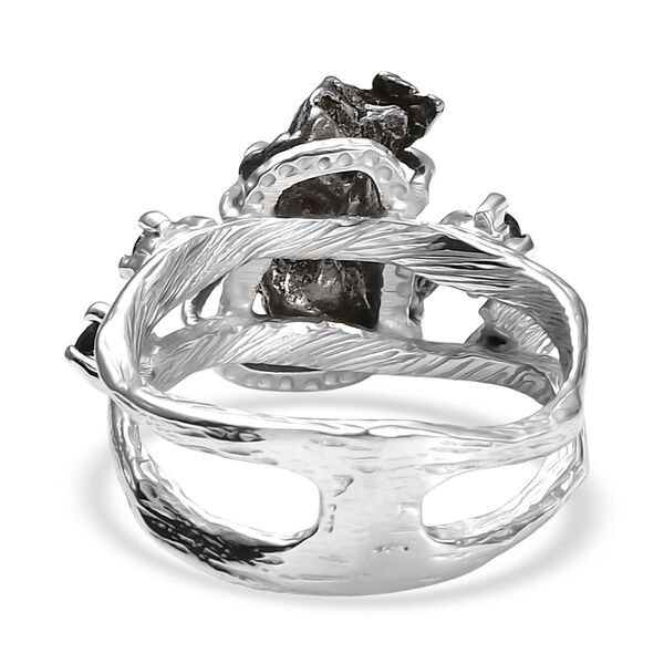 D'Joy Meteorit, Schwarzer Spinell Ring 925 Silber rhodiniert (Größe 18.00) ca. 16,25 ct image number 5
