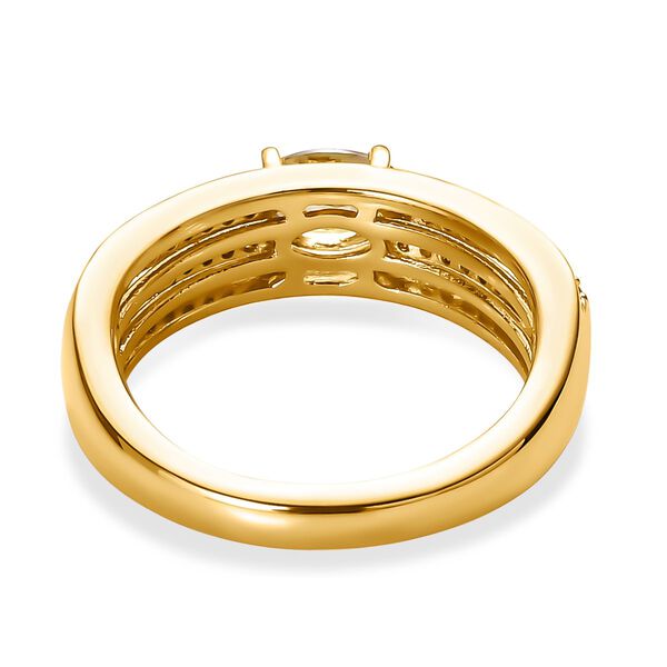 AA nat&uuml;rlicher, goldener Tansanit und Zirkon-Ring - 1,11 ct. image number 6