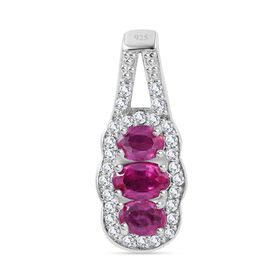 Afrikanischer Rubin und Zirkon-Anhänger - 1,08 ct.