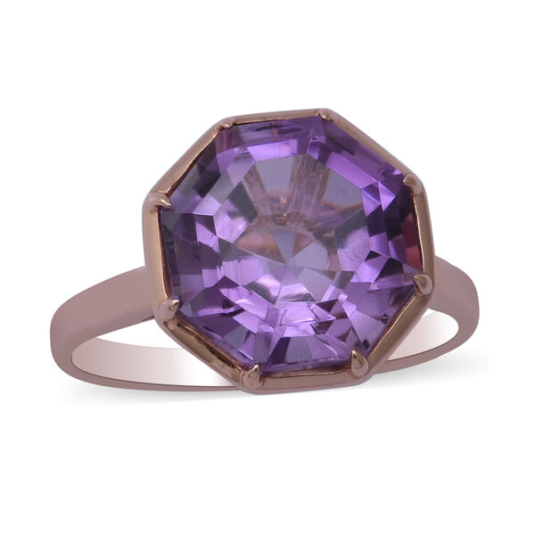 Rose De France Amethyst Solitär Ring 925 Silber Rosevergoldet image number 4