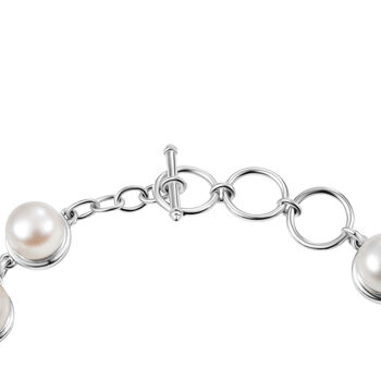 EverTrue S&uuml;&szlig;wasser Perle 19cm Armband in Silberton