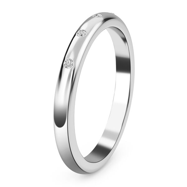 Schlichter, funkelnder Bandring in platiniertem Silber image number 4