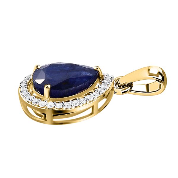 AA Masoala Saphir und Zirkon Anh&auml;nger - 2,53 ct. image number 4