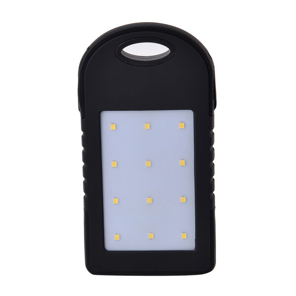 Homesmart Solar Powerbank mit LED-Licht, 14,3&times;7,5cm, Schwarz image number 6