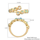 Natürlicher Äthiopischer Opal bypass Ring 925 Silber 585 Vergoldet image number 6