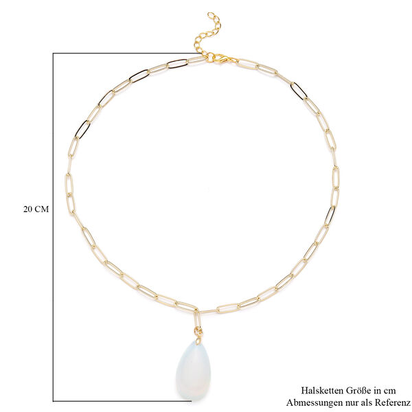 Opalith Halskette, 50 cm, Messing ca. 43,00 ct image number 6