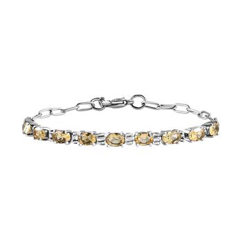 Citrin Armband, ca. 19 cm, Edelstahl ca. 3.71 ct