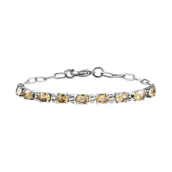 Citrin Armband, ca. 19 cm, Edelstahl ca. 3.71 ct