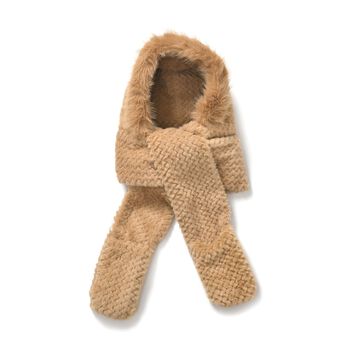 Pl&uuml;sch Hut-und-Schal-Set, Winddicht und kuschelig, braun