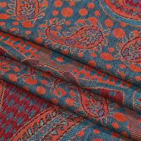 Schal mit Paisley-Muster und Fransen, Einheitsgr&ouml;&szlig;e, Rotbraun