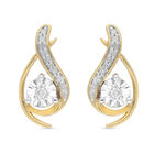 Weißer Diamant Ohrringe 925 Silber vergoldet ca. 0,14 ct image number 0