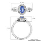 Tansanit und Zirkon Ring 925 Silber platiniert  ca. 1,04 ct image number 6
