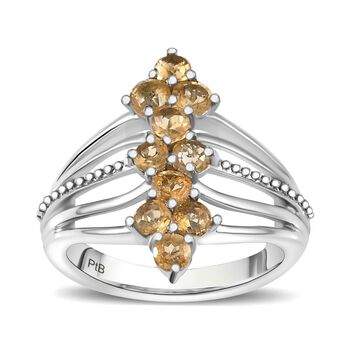Citrin Ring Messing (Gr&ouml;&szlig;e 18.00) ca. 1,06 ct