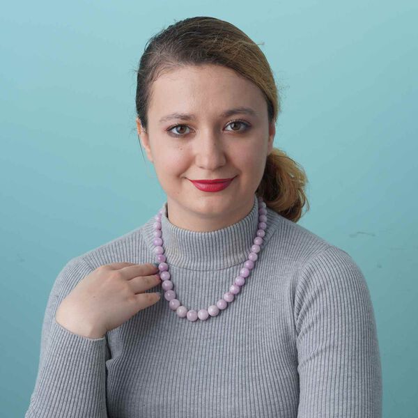 Kunzit Halskette ca. 50 cm lange mit Magnetschloss 925 Silber rhodiniert 528.68 ct image number 7