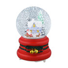 Schneekugel mit Musik und Licht, Weihnachtsmann und Haus, Größe: 15x10 cm  image number 3