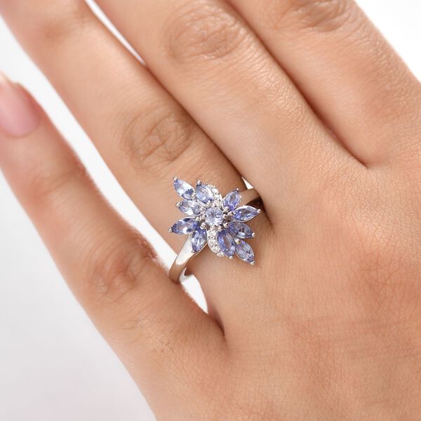 Tansanit und Moissanit Ring  - 1,75 ct. image number 3