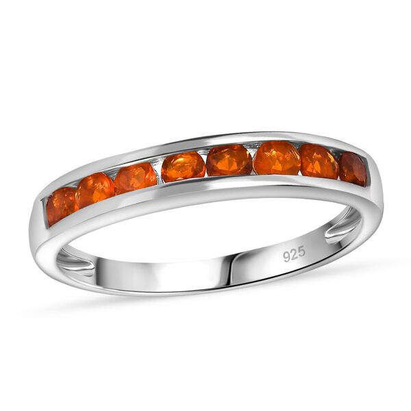 Blaze Feuer Opal Ring 925 Silber platiniert (Gr&ouml;&szlig;e 17.00) ca. 0.38 ct image number 4