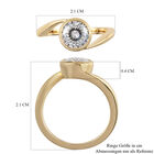 100 Facetten Moissanit Solitär Ring 585 Gelb Gold image number 5