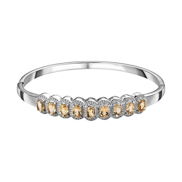 Citrin Armreif ca. 19 cm Edelstahl ca. 3.81 ct image number 0