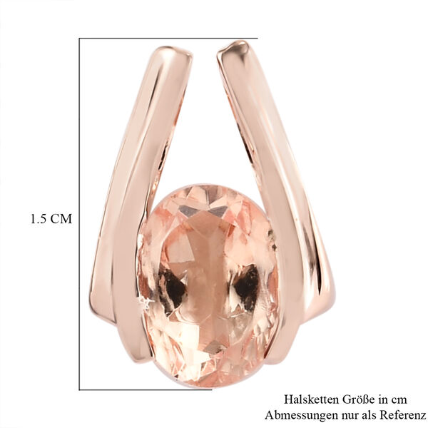 Morganit Triplett Quarz Anh&auml;nger 925 Silber ros&eacute;vergoldet ca. 1,47 ct image number 6