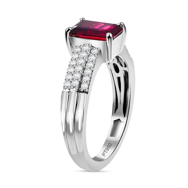 RHAPSODY AAAA Rubellit und VS Diamant Ring in 950 Platin - 1,78 ct. image number 5