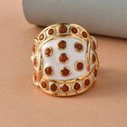 Koralle Ring 925 Silber vergoldet  ca. 1,47 ct image number 1