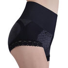 SANKOM Damen Haltungskorrektur Unterhose mit Spitze Shapewear, Größe S/M, Schwarz image number 4