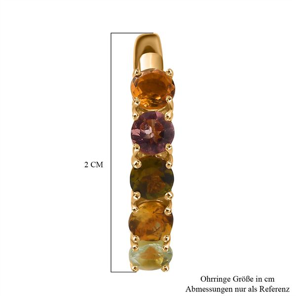 Multi-Turmalin Creolen - 1,72 ct. image number 5