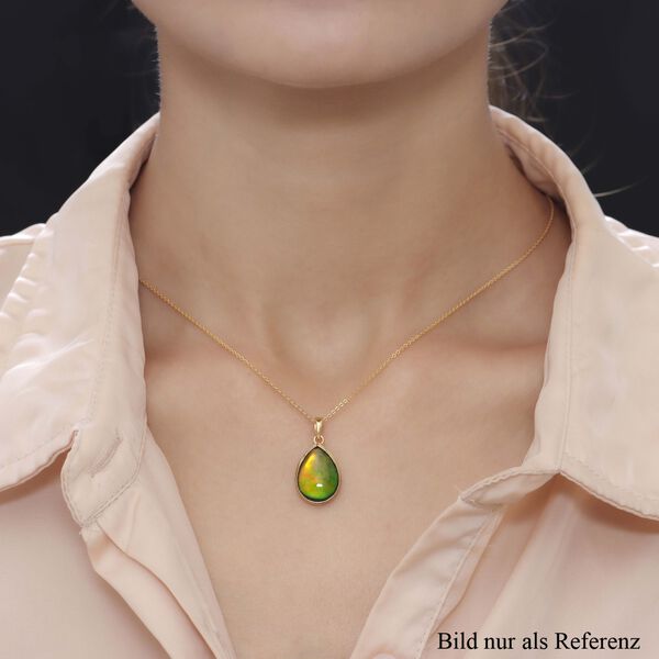 Kanadischer Ammolit-Solit&auml;r-Anh&auml;nger mit Kette image number 2