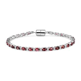 MÜNCHEN CLOSE OUT - D'Joy Cruzeiro Blush Turmalin, Moissanit Armband ca. 19 cm 925 Silber rhodiniert ca. 5.24 ct